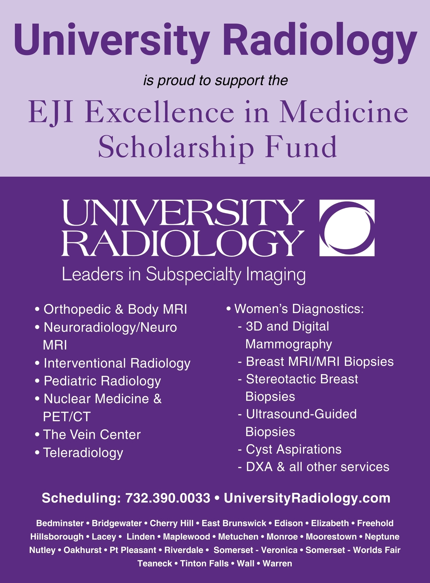 University Radiology Group advertisement