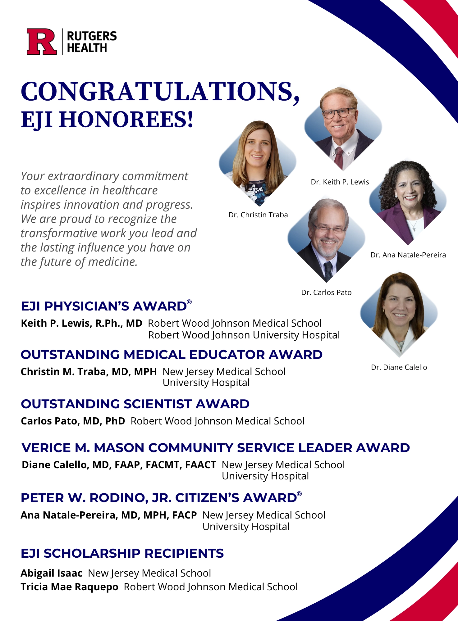 Rutgers Robert Wood Johnson Medical School Office of the Dean advertisement